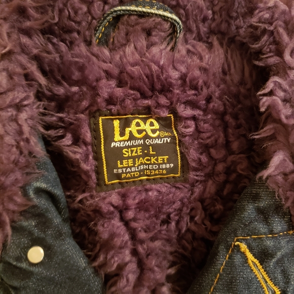 Lee Purple Wool Dark Wash Jean Jacket - Picture 6 of 6